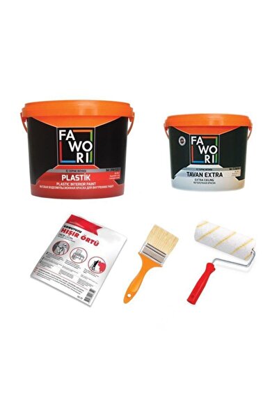 Fawori Plastik Iç Cephe Duvar Boyası 20kg+tavan 10kg+boya Seti Inci Çiçeği