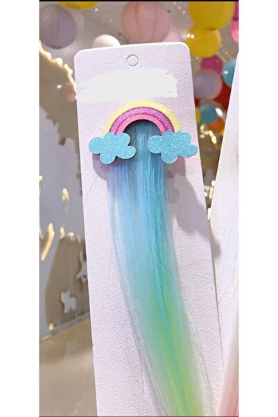 QUEEN AKSESUAR Agrafă de păr colorată cu sclipici curcubeu pentru copii