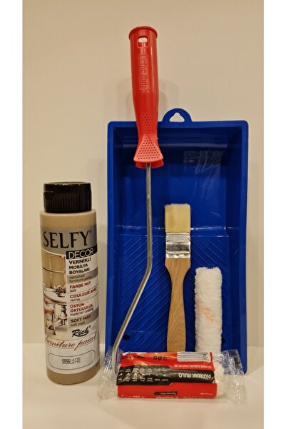 Rich Selfy Decor 500 Cc (750 Gr) Latte Kendinden Vernikli Dolap Boyama Seti