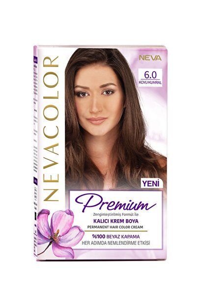 NEVA KOZMETİK Nevacolor Premium Kalıcı Krem Set Boya 6.0 Koyu Kumral