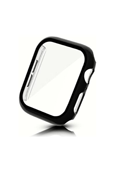 Apple Watch Ekran Koruyucu Kasa 38mm Full 360 Derece Koruma Kapak Siyah
