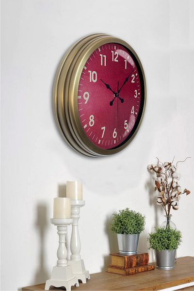 Kasva Concept Cadou 40 Cm Ceas de Perete Clasic Metal Antic