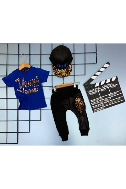 UMKEM Erkek Çocuk Beyaz Young Swage Leopar Takım