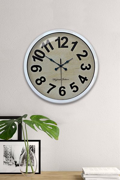 Kasva Concept Gift 40 cm White Metal Milano Wall Clock