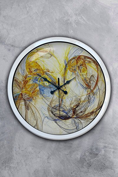 Platin Saat هدية ساعة حائط جالاكسي معدنية بيضاء مقاس 40 سم