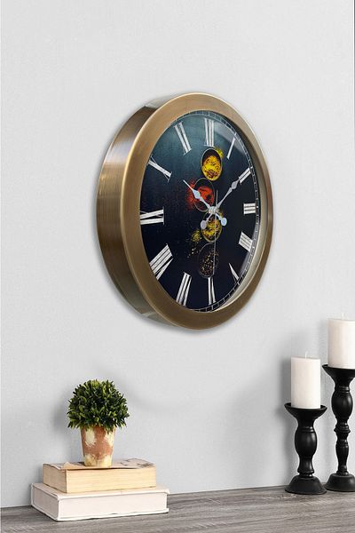 Kasva Concept Gift 36 Antique Metal Kitchen Wall Clock