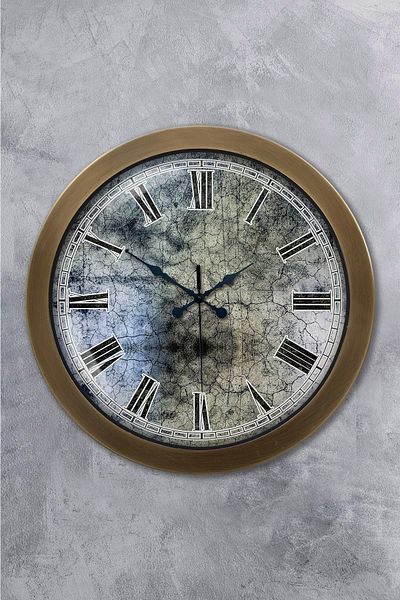 Kasva Concept Gift 36 cm Antique Metal Vintage Wall Clock