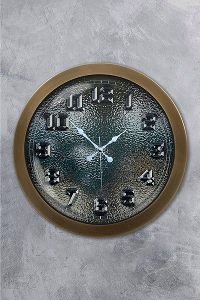 Kasva Concept Gift 36 cm Antique Metal Glass Wall Clock