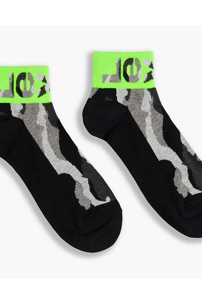 Levi's Men's Mid Cut Camou Neon Socks 3715703420