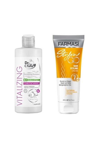 Farmasi Dr. C. Tuna Sarımsaklı Şampuan 225 ml+Style Saç Kremi 200 Mm.