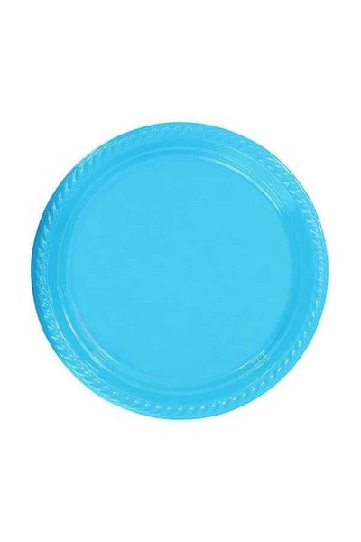 ZERO LAND - 25 Plastic Plates Blue 22 cm 643140