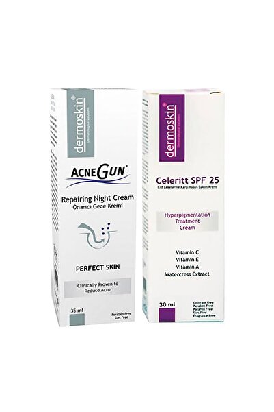 Dermoskin Acnegun Gece Kremi + Celeritt Spf 25 Akne Bakım Seti dermoskin-seti8