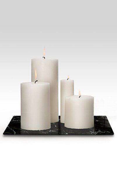 Decorita Cam Mum Altlığı | Düz Renk - Siyah | 20cm X 30cm