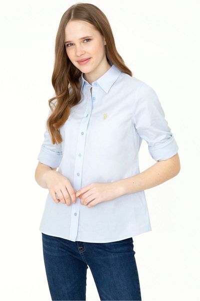 U.S. Polo Assn. Cămașă albastră pentru femei