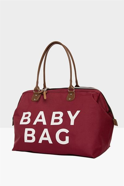 Bagmori Claret Red Baby Bag Printed Baby Care Bag