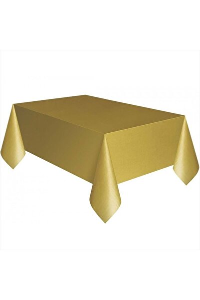 Roll-Up Gold Color Plastic Tablecloth 120X180 cm
