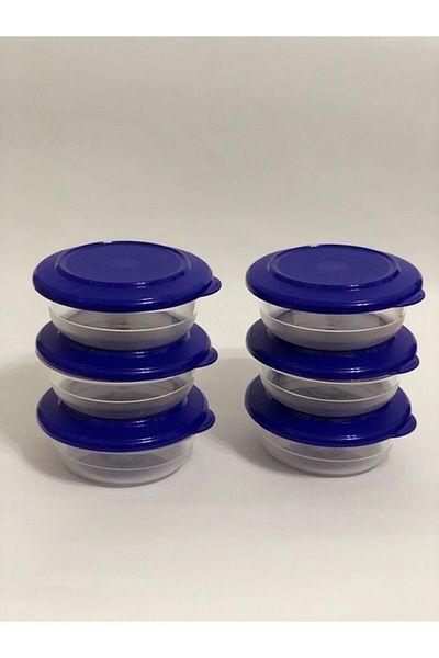 Tupperware Set of 6 Crystal with Blue Cap - 275 ml