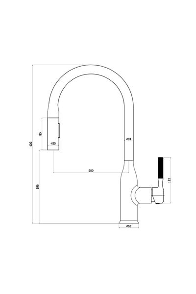 Newarc Glossy Copper Step Spiral Sink Faucet