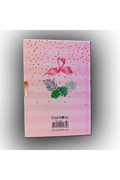 ÇINAR DEFTER Çınar Uni Note Locked Diary & Memory Book Flamingo Couple