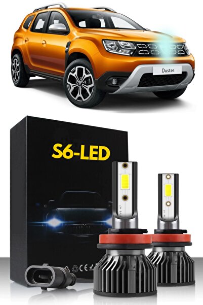 HRPAK Dacia Duster 4x4 Için Uyumlu Şimşek Etkili S6 H1 Uzun Far Led Xenon