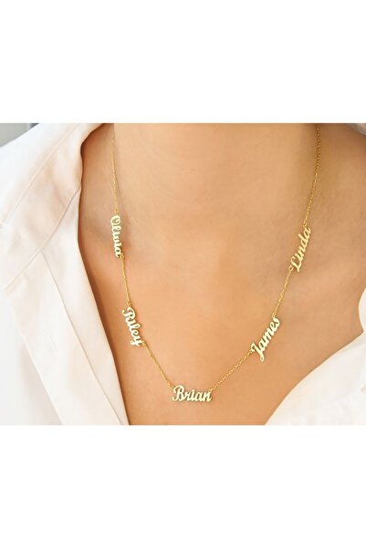 Dmn telkari Silver Beş Isimli Gümüş Kolye