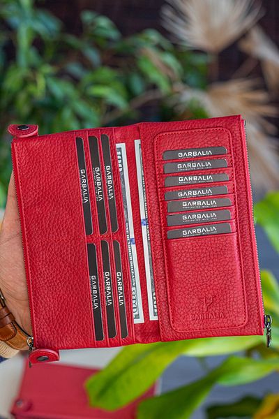Garbalia Unisex Red Portfolio Wallet