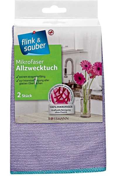 Flink Sauber Brand: Flink & Sauber Microfiber Cleaning Cloth General Use, 32x37 Cm Category: Cleaning Cloth
