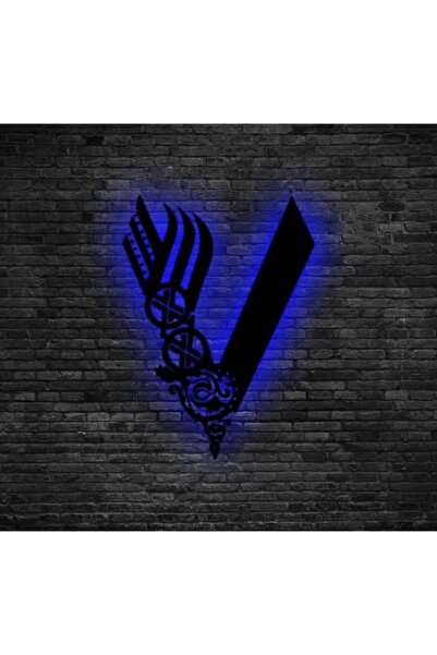 Genel Markalar Vikings Ledli Ahşap Tablo