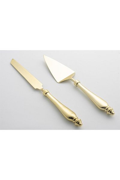 Mikasa Moor P168333621 Gold 2-Piece Salad Cake Serving Set