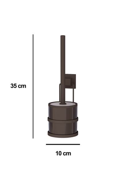 Tekno-tel Perie de toaletă inoxidabilă negru mat Ef096