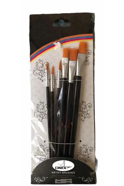 Linea Synthetic Acrylic and Oil Paint Brush Set of 6