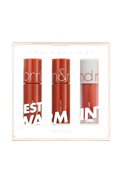 Romand مجموعة أحمر الشفاه الصغيرة Warm Tones من Best Tint Edition