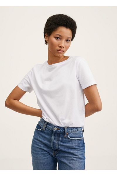 MANGO Woman Casual βαμβακερό μπλουζάκι