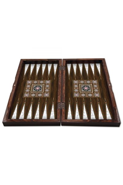Star Oyun Large Size Solid Mother of Pearl Backgammon