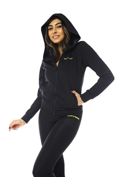 FİTFORMGİYİM Γυναικείο θερμικό μακρυμάνικο μαύρο κουκούλα