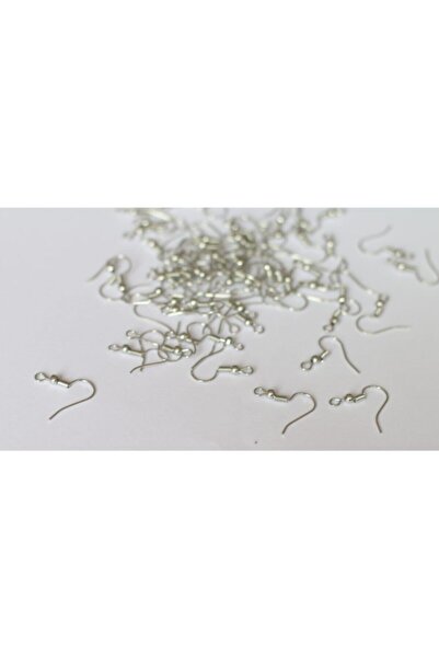 Nasip Bijuteri Gümüş Renk Küpe Kancası Küpe Klipsi 50 Çift