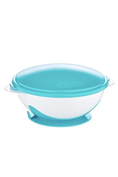 Babyjem Bowl with suction cup and lid (Color: Blue)