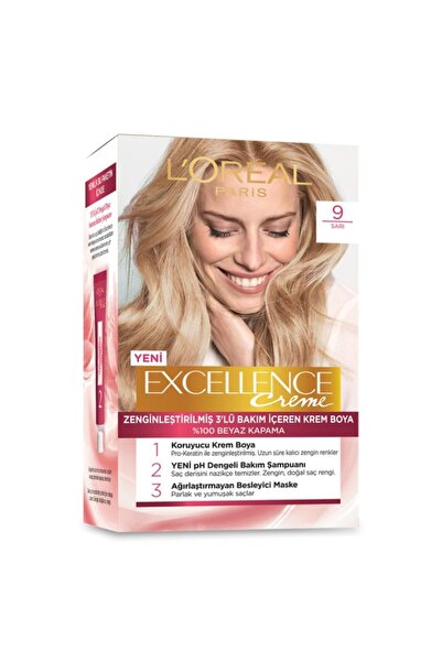 Excellence Marka: Creme Saç Boyası Sarı 9 Kategori: Saç Boyası