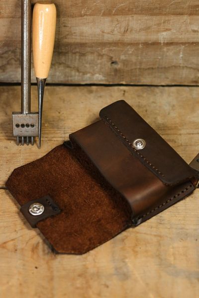 New Coast Leather 1900's Unisex Γνήσιο Δερμάτινο Χειροποίητο Δερμάτινο Θήκη Κάρτας