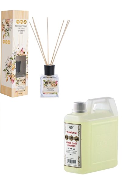 Pereja Kaşmir Çubuklu Oda Kokusu 100 ml Limon Çiçeği Kolonyası 1 lt
