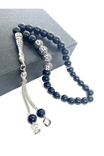 AgateStones Tek Isimli Ve Başharfli Orijinal Doğaltaş Oniks Tesbih