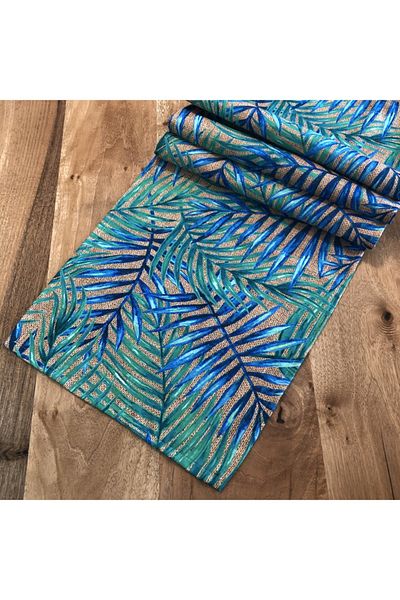 desen izmir American Service, Blue Wicker Leaf Runner