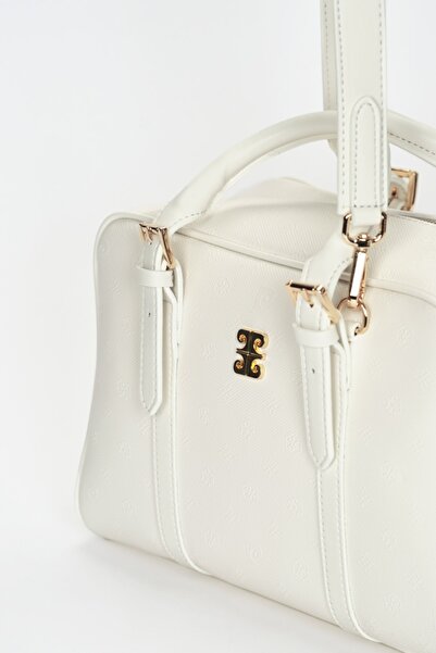 Pierre Cardin Geantă de umăr de damă albă imprimată 05PO22Y1557