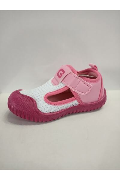 Çocuk Panduf Fată Copil Alb Fuchsia