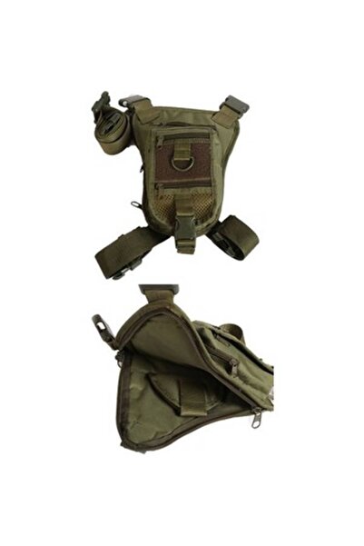 dgn shop Tactical Haki Yeşil Tabanca Bölmeli Omuz Çantası Bacak Sabitlemeli