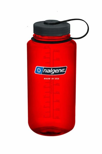 NALGENE زجاجة مياه تريتان بغطاء أحمر/أسود سعة 32 أونصة