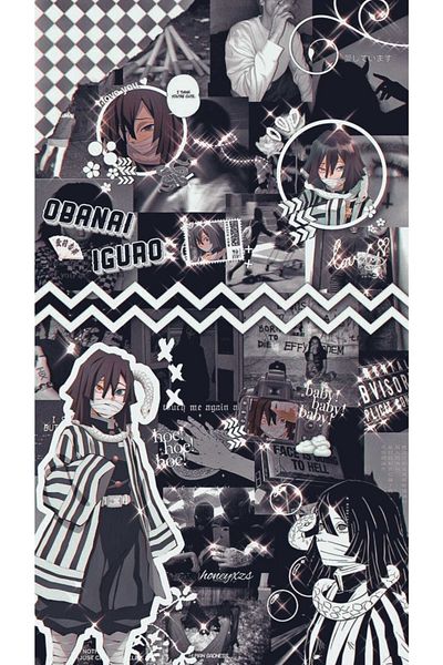 animeandyourworld Obanai Iguro Anime Patterned Notebook - 1 Piece, A4 Size (21*29 cm), Ring No Line Large Size