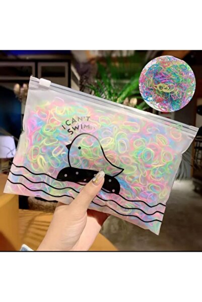 AlkazanAnkara 1000 de bucăți elastice colorate permanente cu pungă transparentă