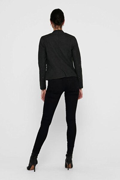 ONLY 15102997   Γυναικείο Δερμάτινο Μπουφάν - Μαύρο