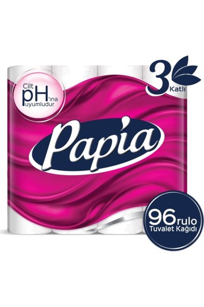 Papia Tuvalet Kağıdı 96 Rulo 3 Katlı Mega Ekonomi 36 Lı x 3 Adet